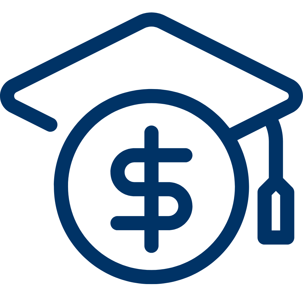 earnings blue icon